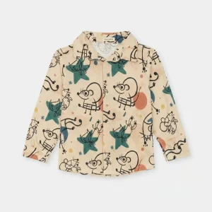 CAMISA EVOLUTIVA MANGA LARGA VELCRO RATONES