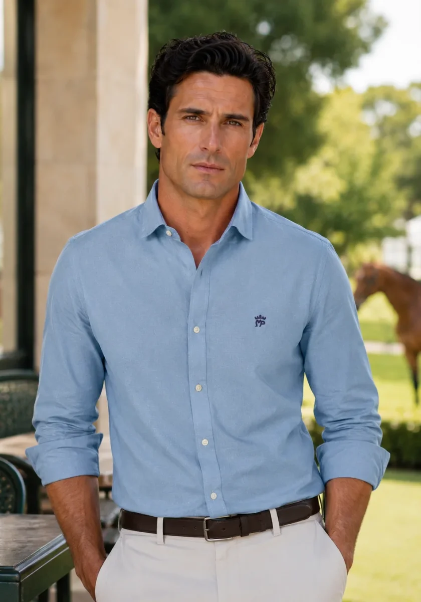 CAMISA CBRO. MP. AZUL MOD:195