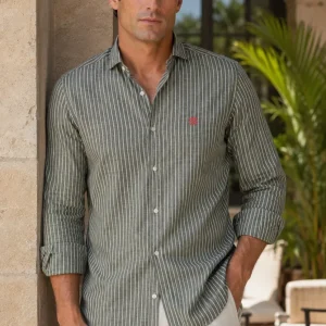 CAMISA CBRO. MP. KAKI RAYAS MOD: 204