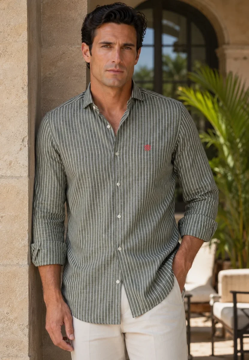 CAMISA CBRO. MP. KAKI RAYAS MOD: 204
