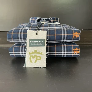 Camisa cuadros azul marino Montepicaza