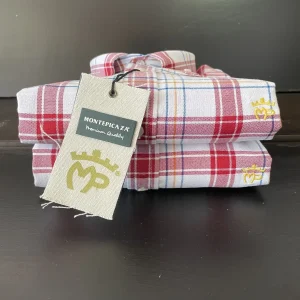 Camisa cuadros rojo logo amarillo Montepicaza