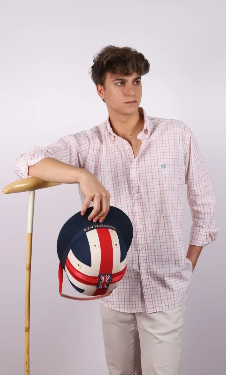 CAMISA CBRO. MP. CUADRO GUINDA/ BEIGE
