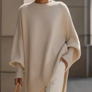 Paloma | Jersey de Punto Cuello Redondo Liso