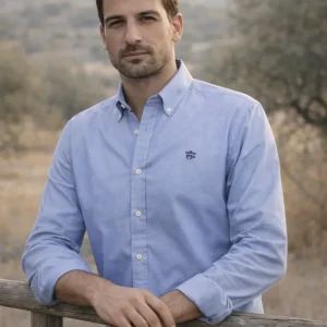 CAMISA CBRO. MP. OXFORD AZUL.