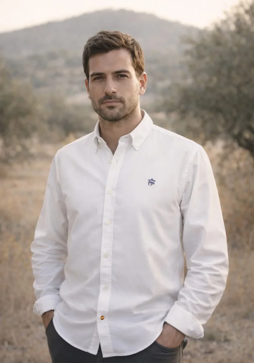 CAMISA CBRO. MP. OXFORD BLANCO.