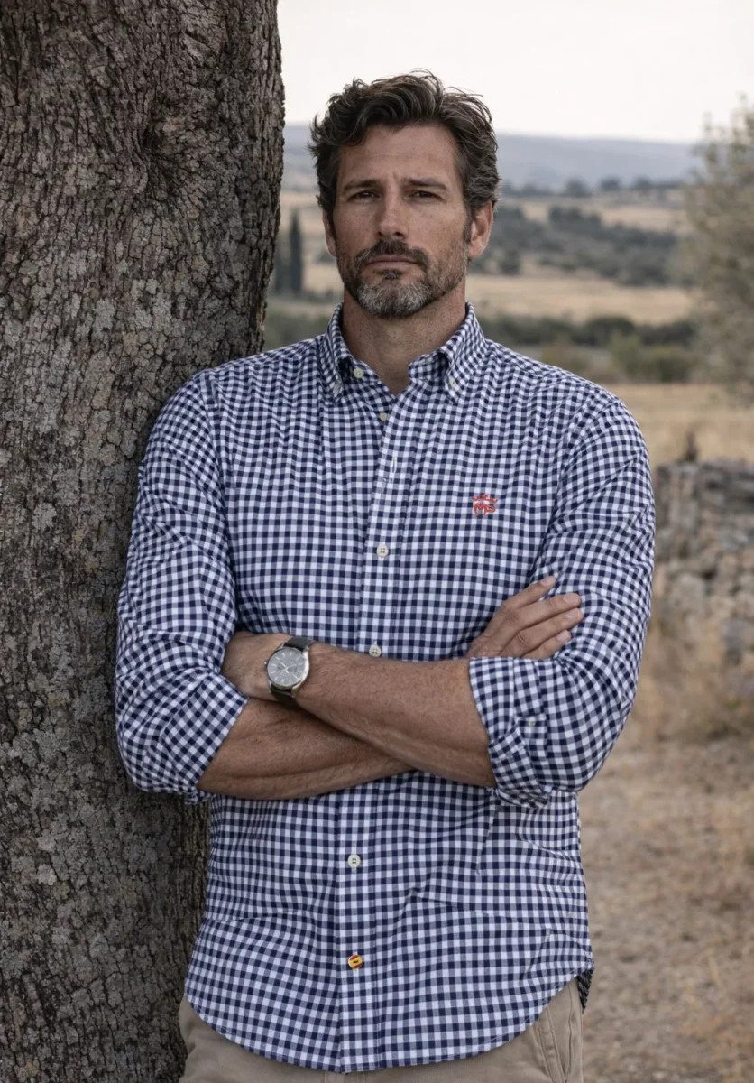 CAMISA CBRO. MP. VICHY MARINO MOD. 168