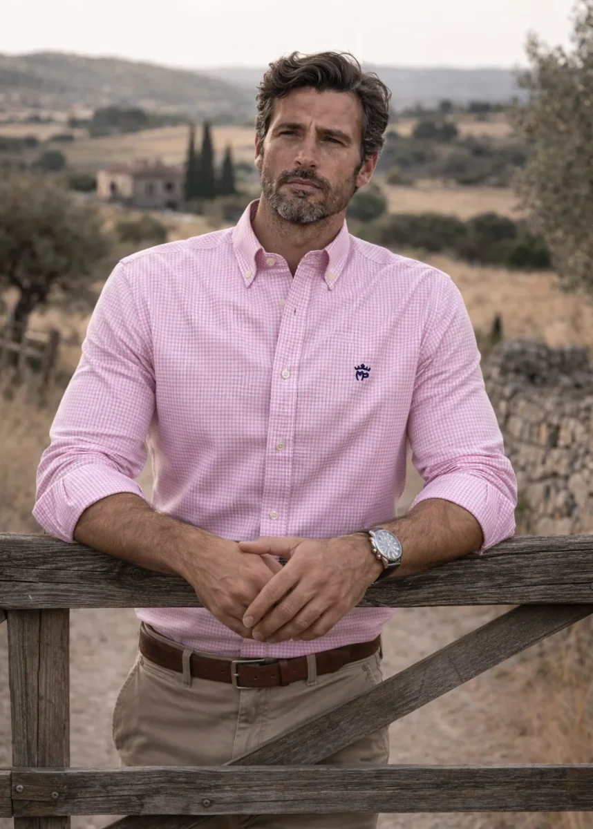 CAMISA CBRO. MP. VICHY ROSA MOD. 174